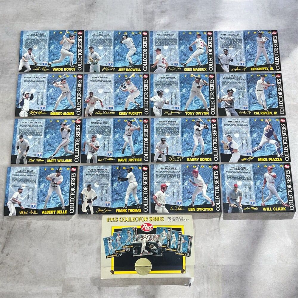 POST Collector Series 1995 Baseball Set 1-16 Complete Griffey Ripken Bonds MINT